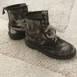 Vintage Grey Doc Martens Combat Boots